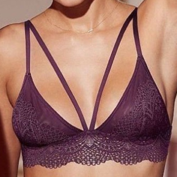 Victoria's Secret Other - Victoria's Secret Crochet Lace Bralette in Plum